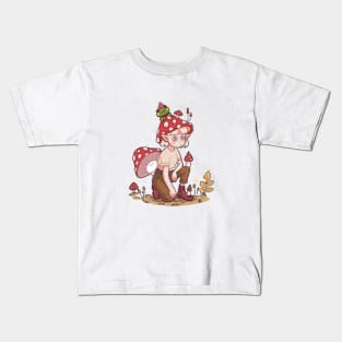 Mushroom girl Kids T-Shirt